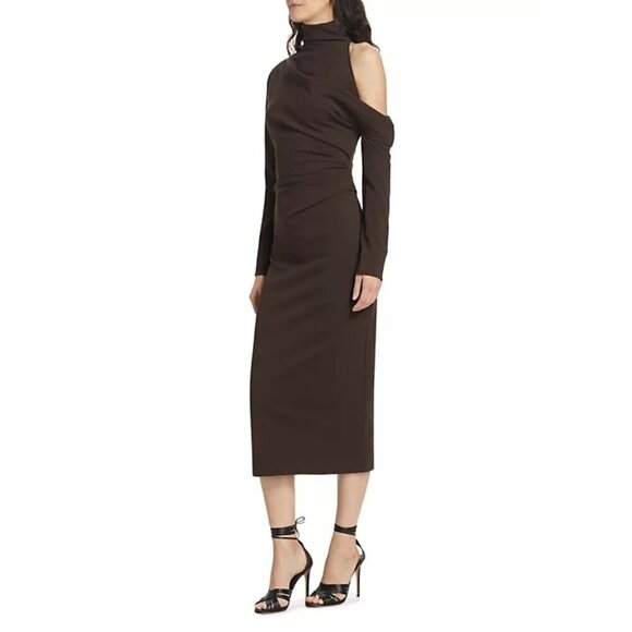 GAUGE81 Teresa Midi Dress in Mocha Brown 40 New Womens Bodycon - Picture 16 of 16